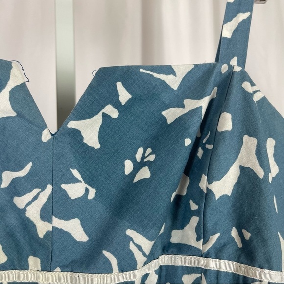 Madison Leigh Size 14 Floral Retro Square Neckline Dress Formal - Picture 4 of 12